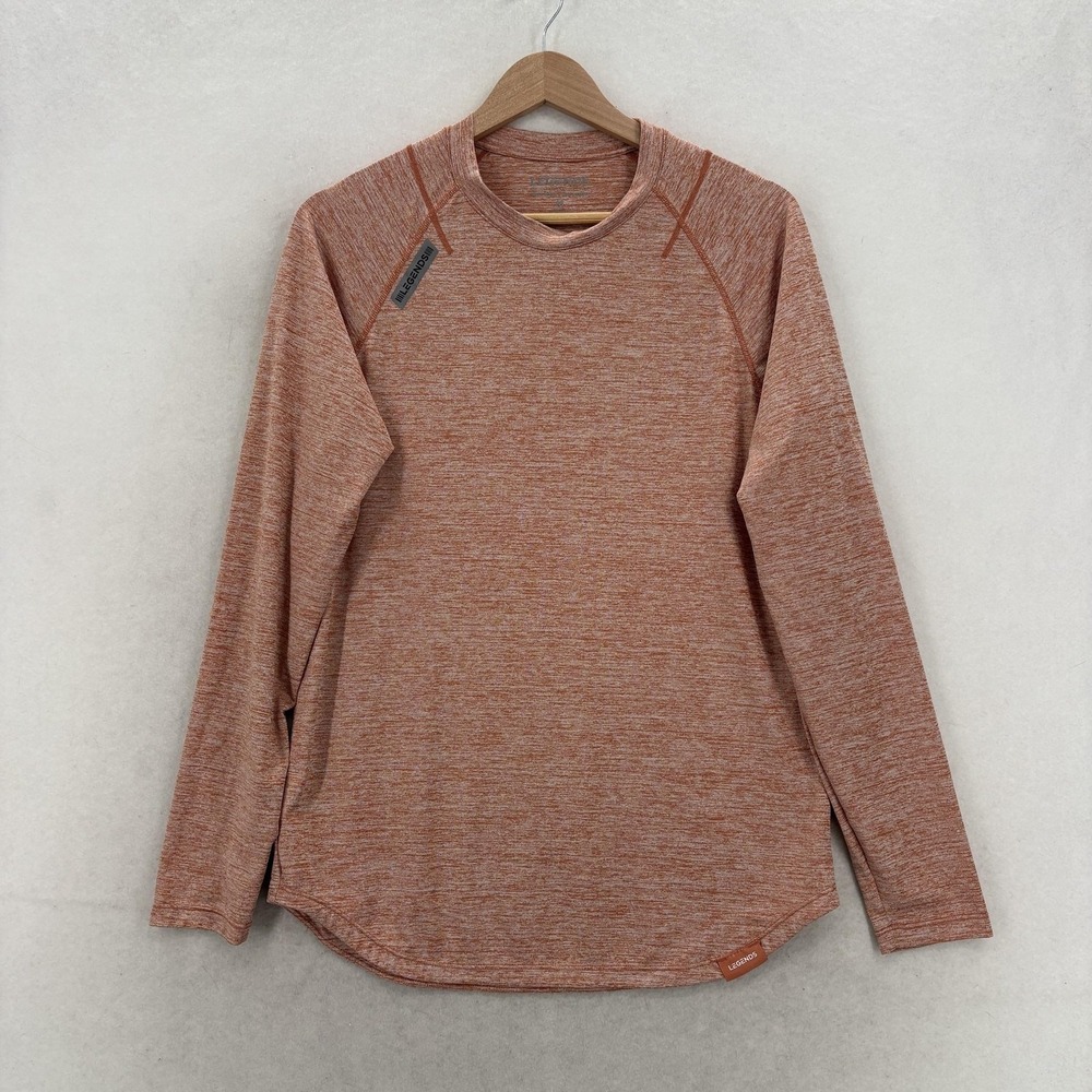 Legends Enzo Long Sleeve Tee Shirt Mens Medium Orange Long Sleeve Lightweight
